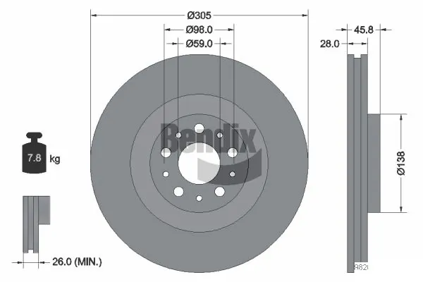 BENDIX Braking BDS1174