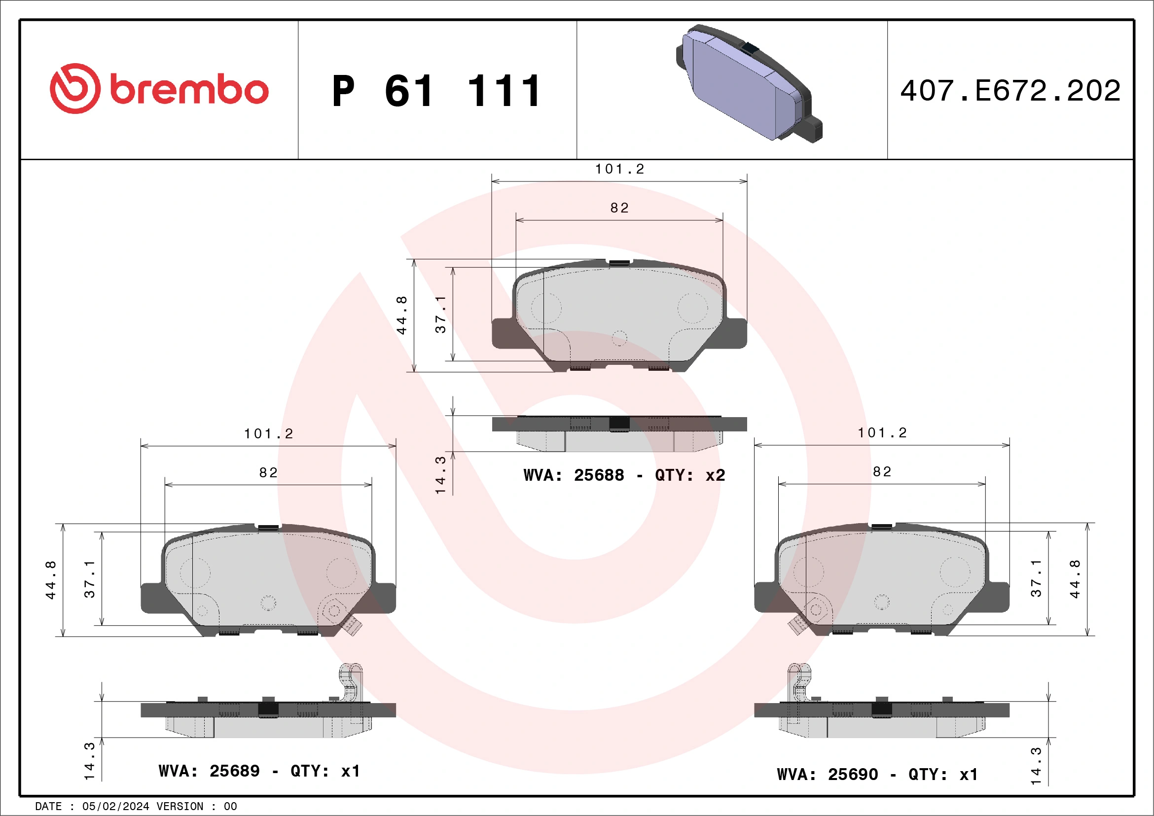 BREMBO P 61 111