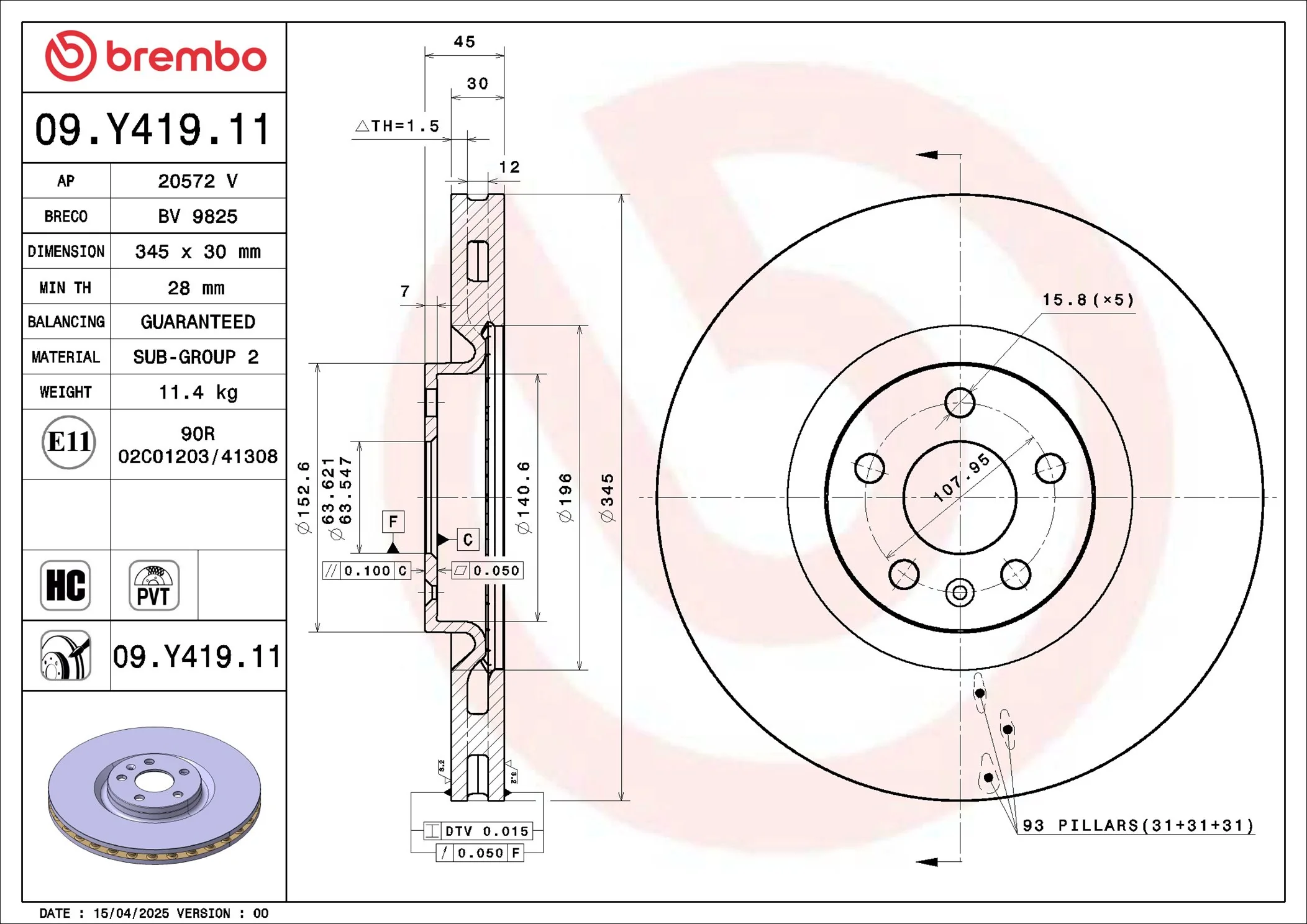 BREMBO 09.Y419.11