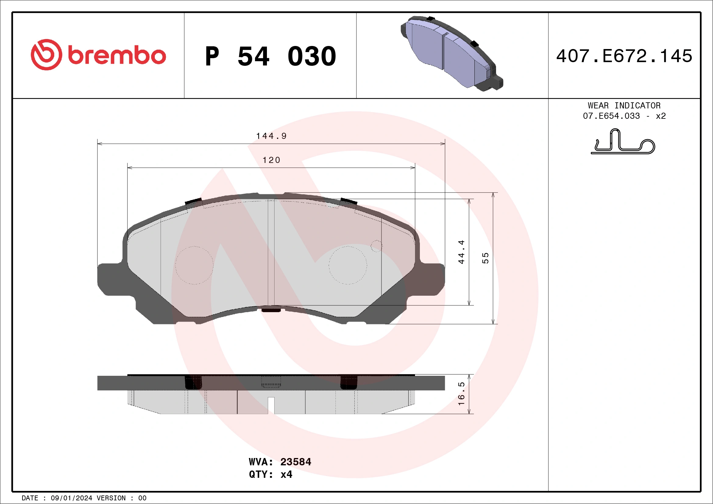 BREMBO P 54 030