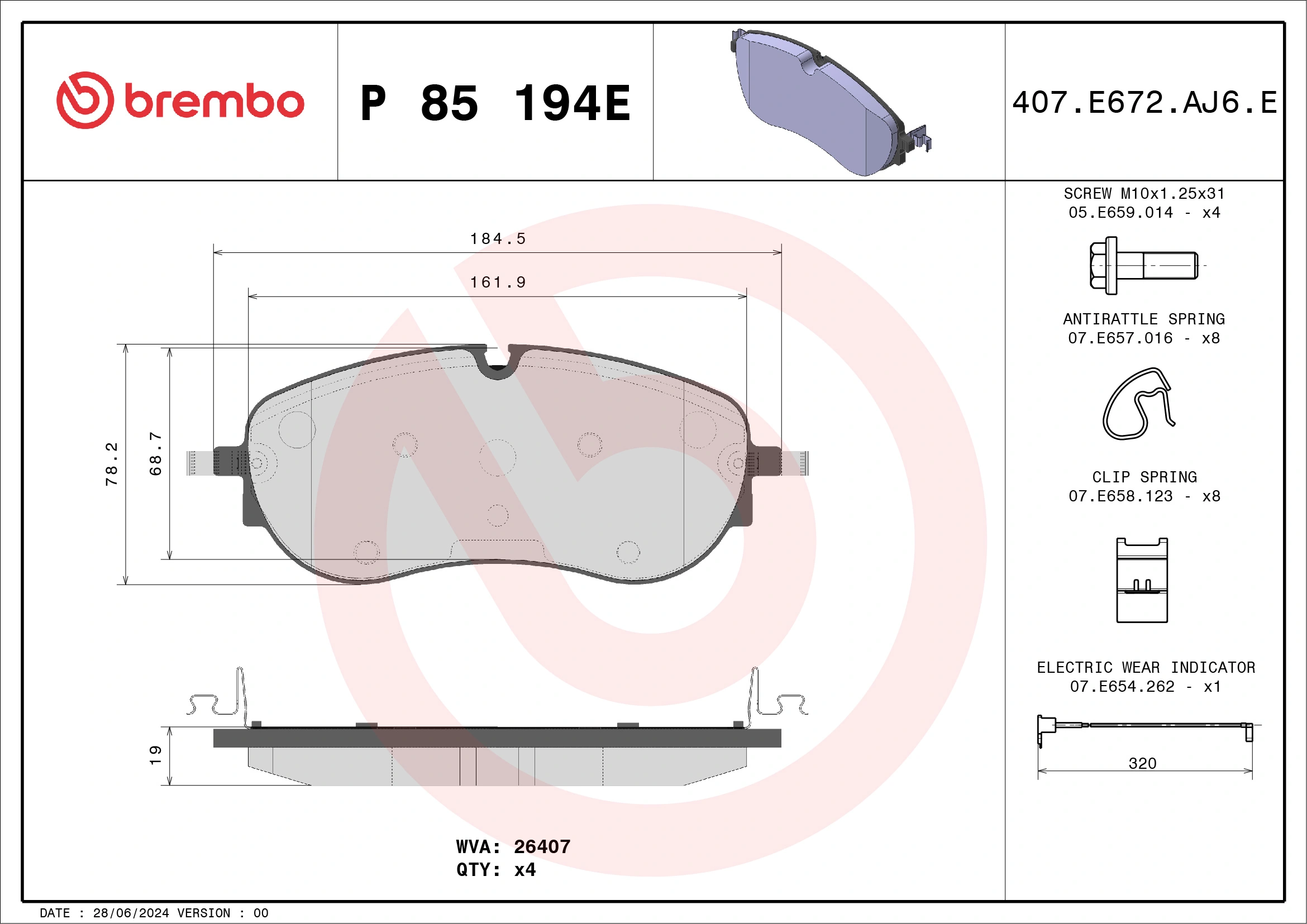 BREMBO P 85 194E