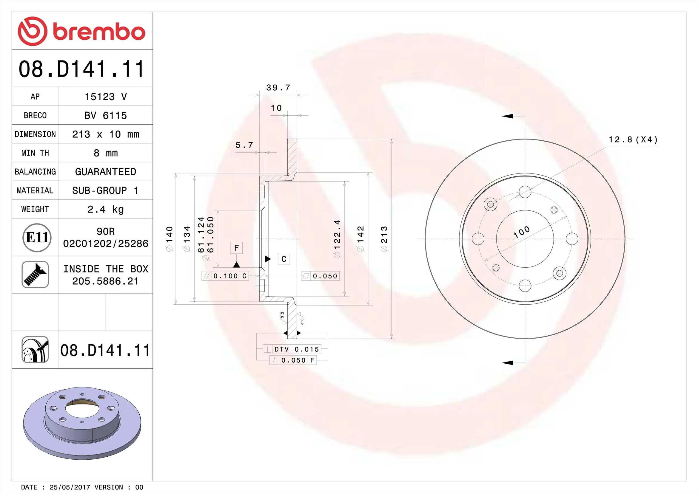BREMBO 08.D141.11